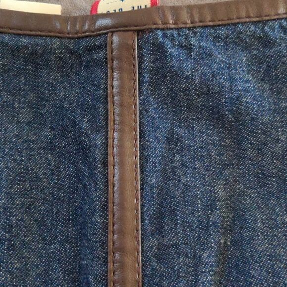 Old Navy Y2K Denim & faux leather skirt size 1‎ - Picture 8 of 8